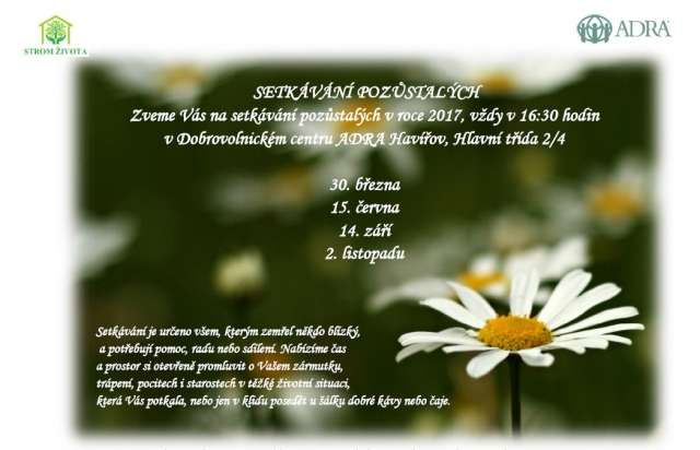 Pozvánka na setkání pozůstalých